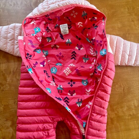 *USED ONCE* Columbia Powder Lite II Reversible Infant Snowsuit, 6–12 Months - Picture 6 of 9